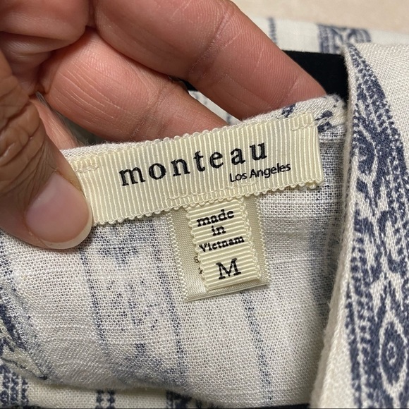 Monteau Bohemian Wide leg Jumpsuit Size Medium - Picture 9 of 12